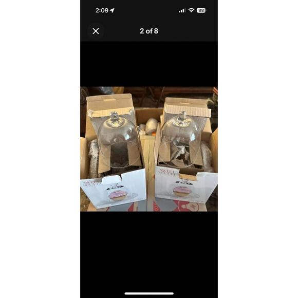 Cupcake Sweet Shoppe Studiohome Fine Crystal Plate & Dome 2 - NIB - Picture 2 of 8